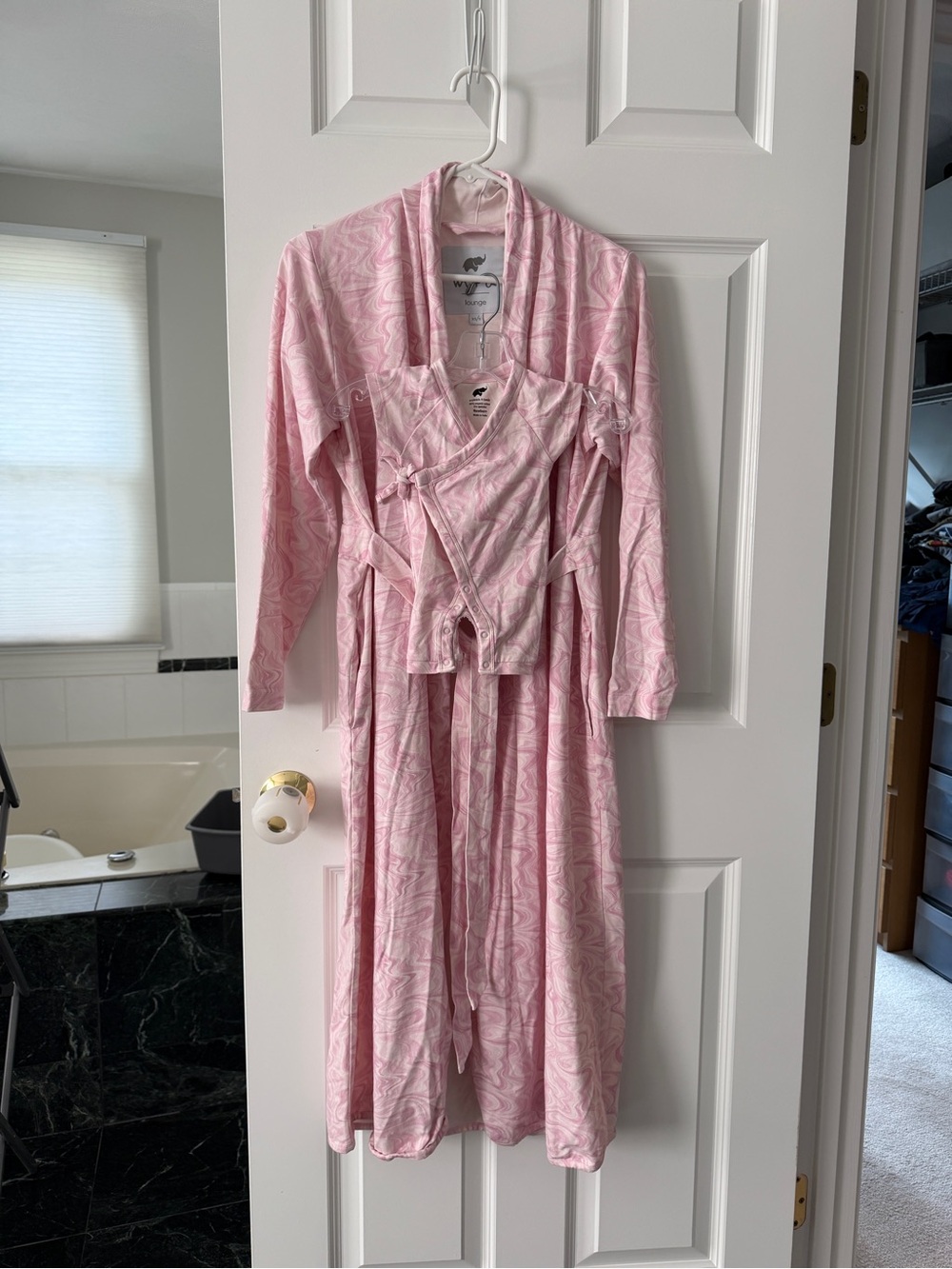 Monica + Andy Matching mom and newborn baby robe set XS/S